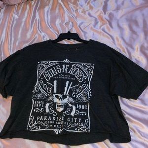 Guns N’ Roses Graphic Crop Top (Women’s) Dark Gray